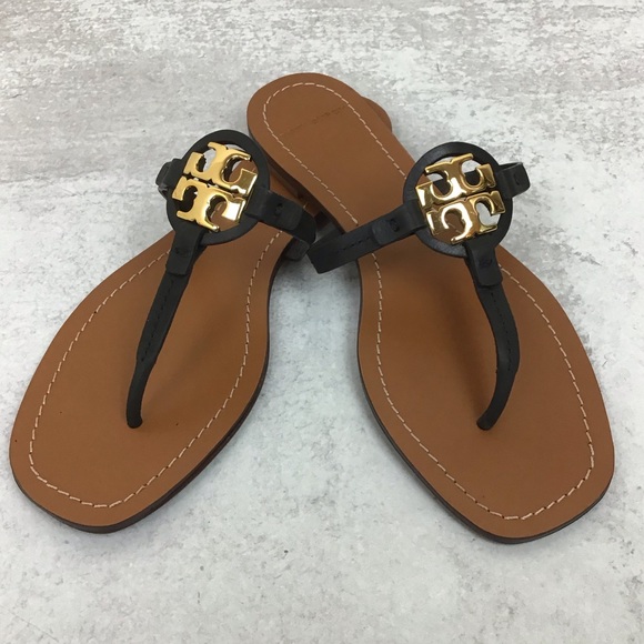 Tory Burch Mini Miller black and gold size 8